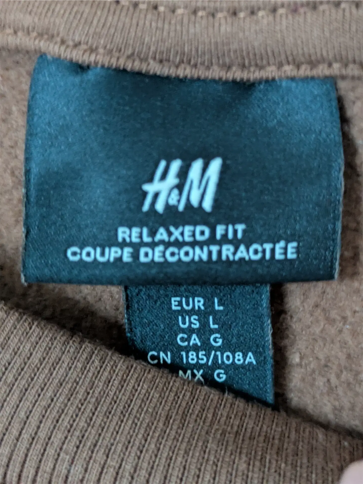 Brown Upcycled Unisex Sweatshirt: Fall Street Wear, Plant Lover Gift, One of a Kind (Size L)