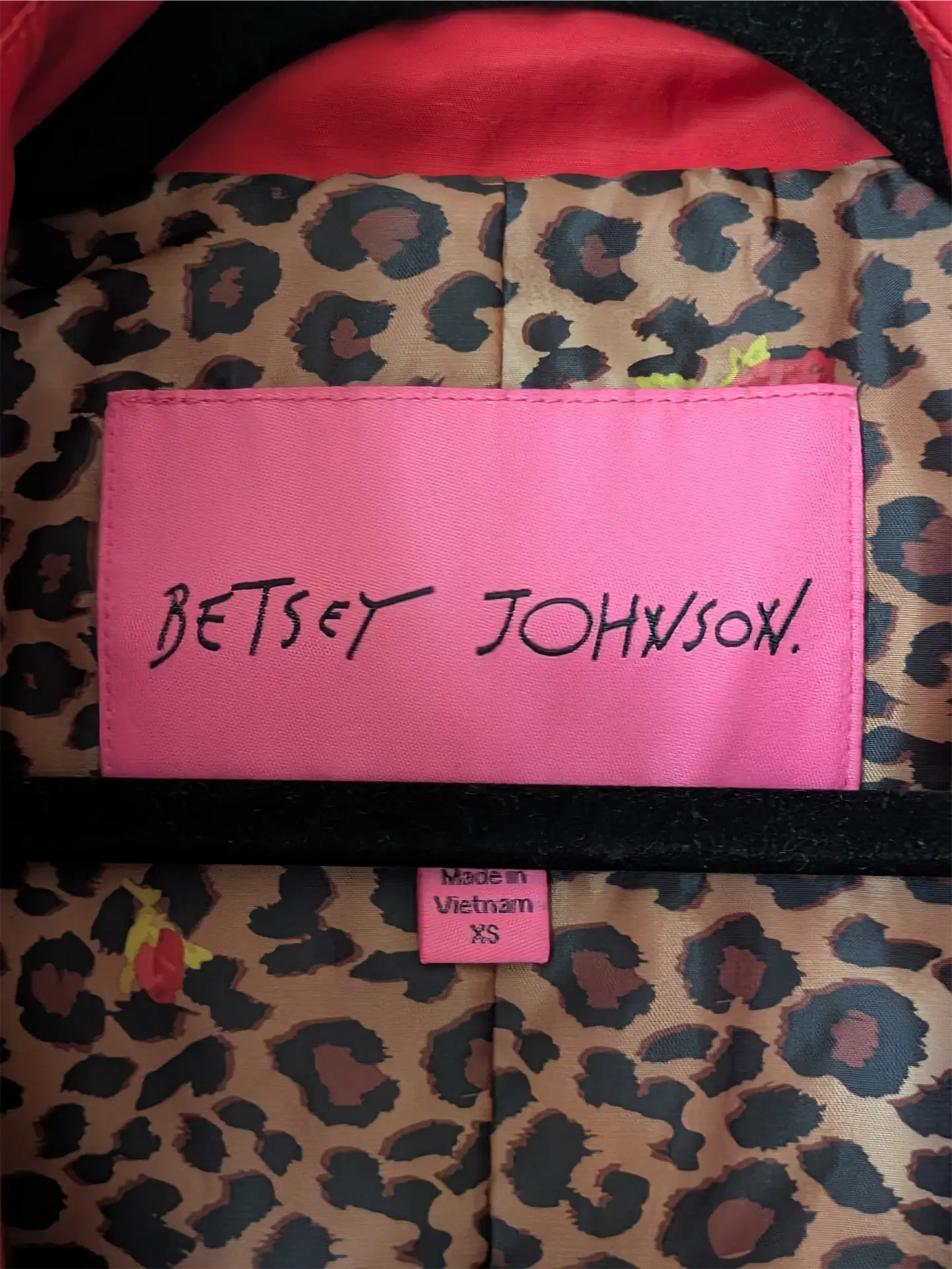 Red Betsey Johnson Trench Coat (Size XS)