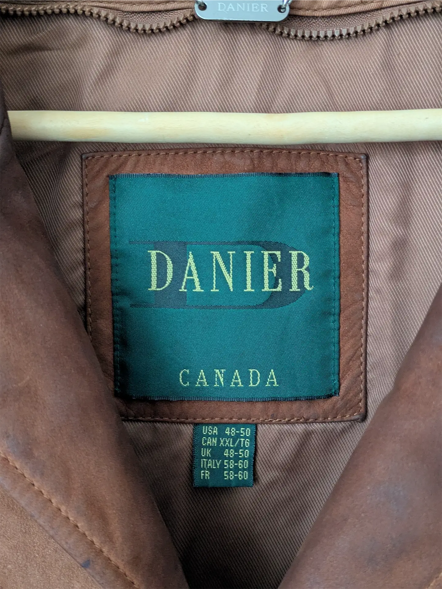 Brown Vintage Leather Coat - Danier (Men's Size XL / XXL)