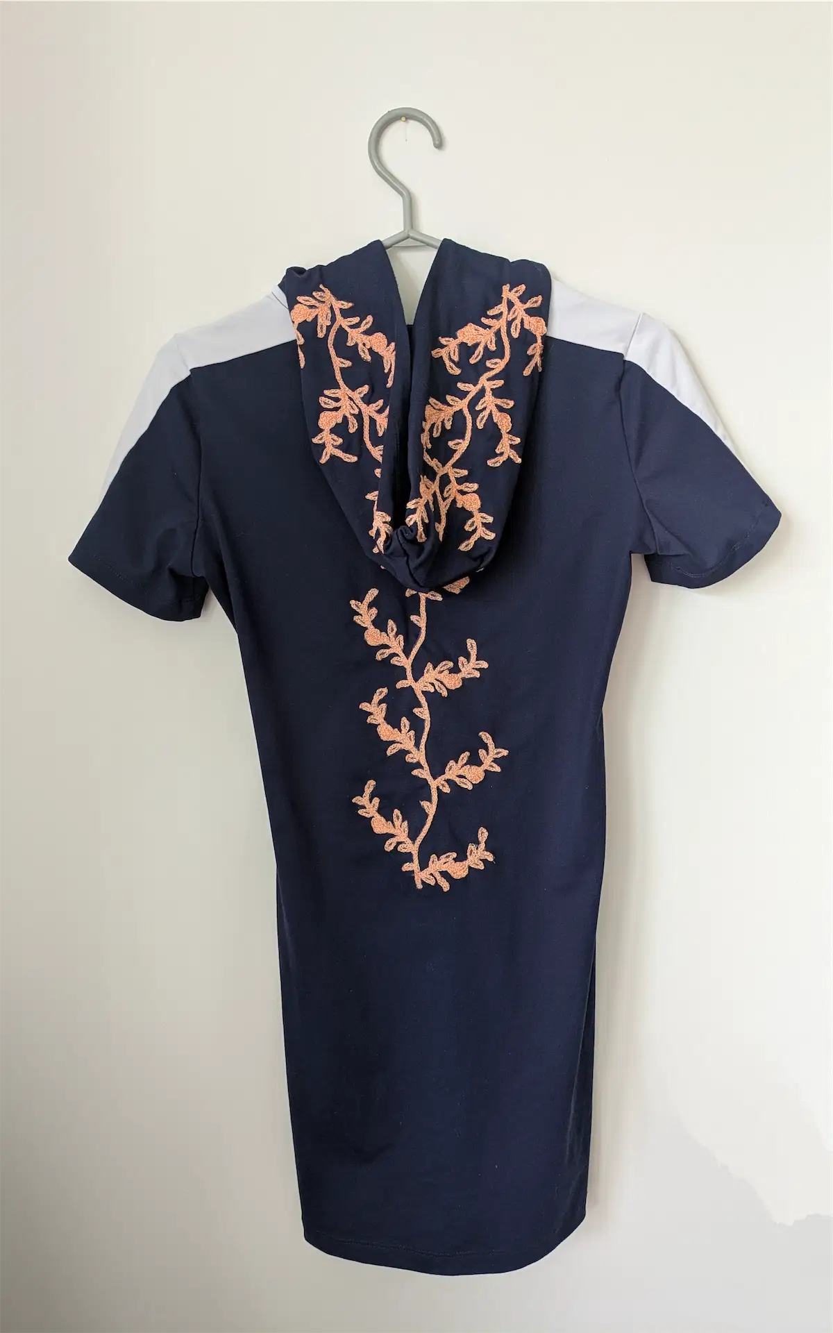 One-of-a-Kind Sporty Fila Dress: Reworked with Reclaimed Embroidered Fabric, Fierce Intricate Upcycled Statement Piece (Size XS)