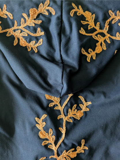 One-of-a-Kind Sporty Fila Dress: Reworked with Reclaimed Embroidered Fabric, Fierce Intricate Upcycled Statement Piece (Size XS)