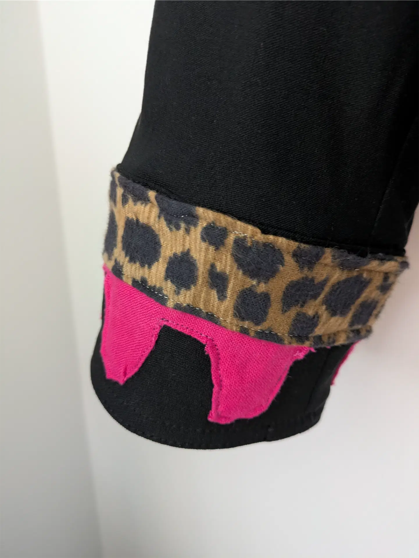 Black Upcycled Vintage Bomber Jacket: Reclaimed Fabric, Rave Outfit (Size M)