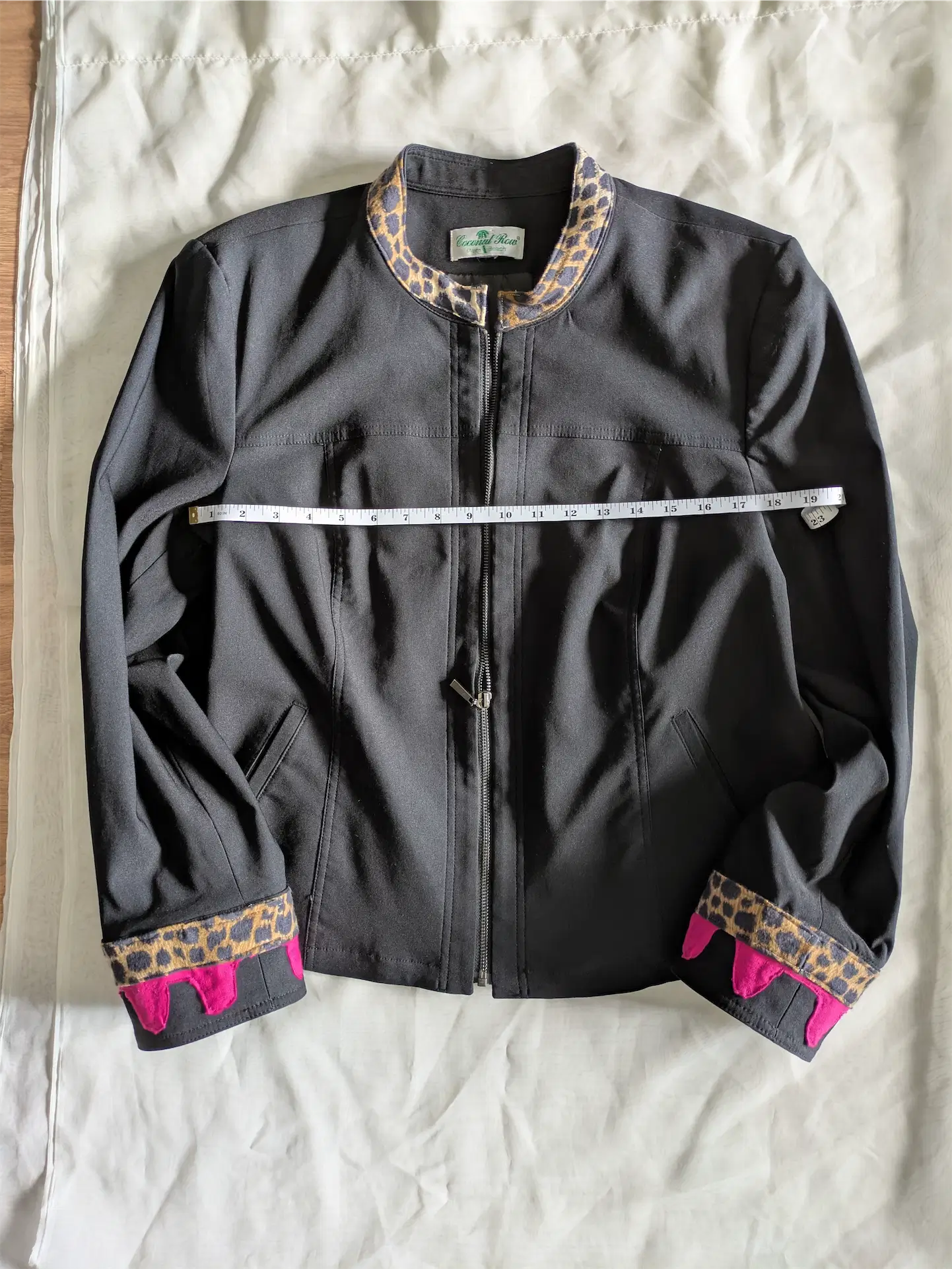 Black Upcycled Vintage Bomber Jacket: Reclaimed Fabric, Rave Outfit (Size M)
