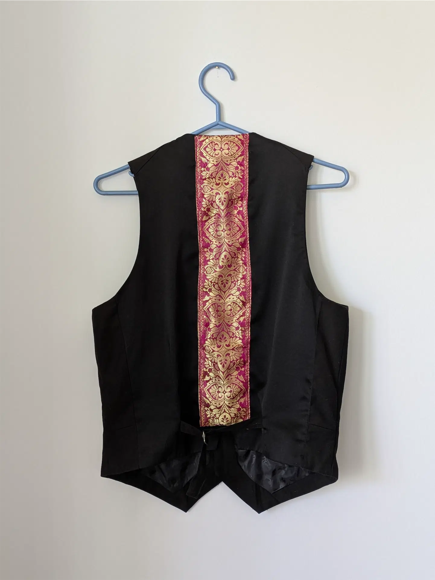 Black Embellished Vest Waistcoat - Festival Outfit, One of a Kind (Size XS/S)
