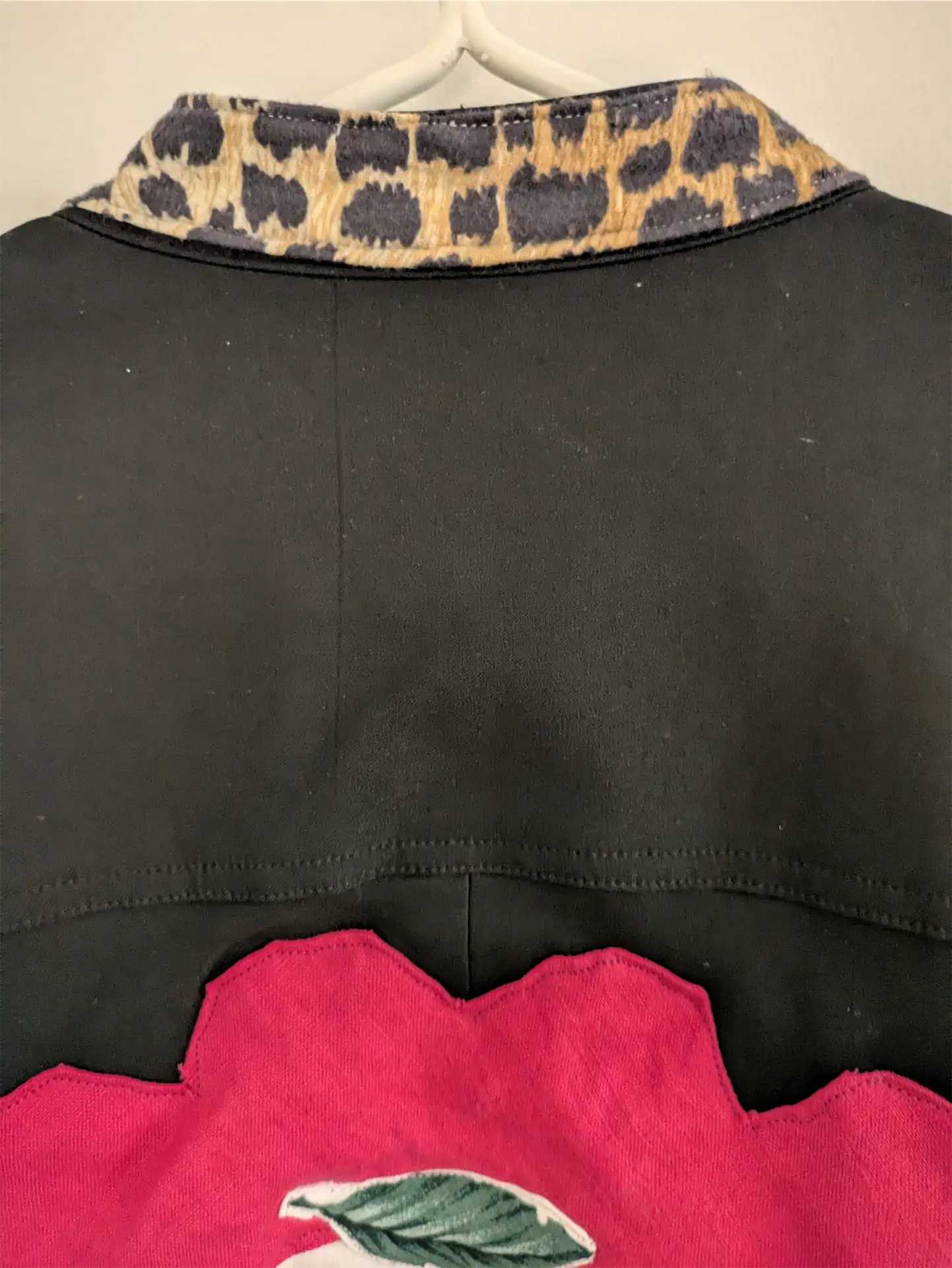 Black Upcycled Vintage Bomber Jacket: Reclaimed Fabric, Rave Outfit (Size M)