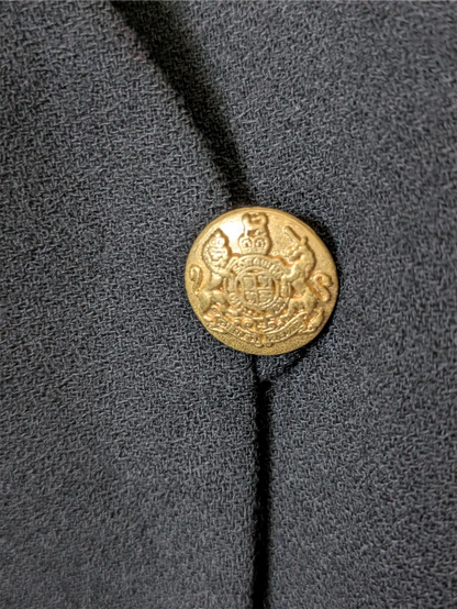 Black 80s Vintage Blazer - Dark Academia, Preppy, or Old Money Look (Size M/L)