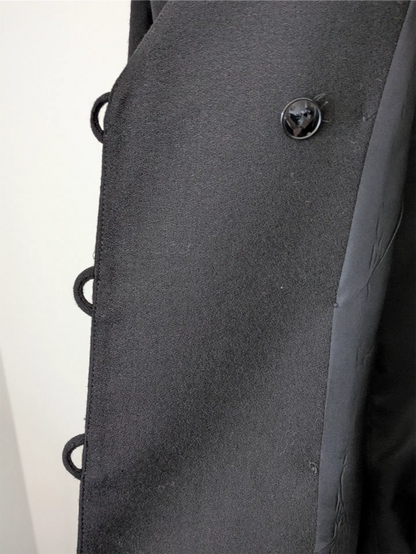 Black 80s Vintage Blazer - Dark Academia, Preppy, or Old Money Look (Size M/L)