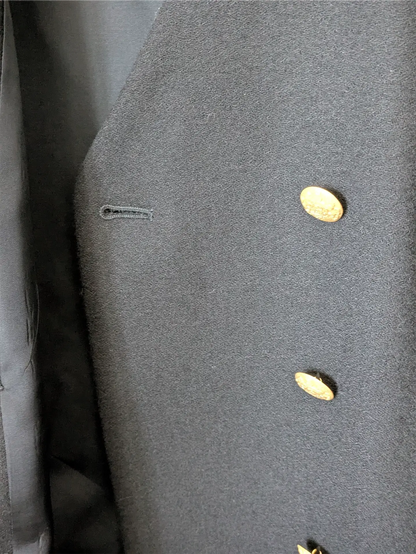 Black 80s Vintage Blazer - Dark Academia, Preppy, or Old Money Look (Size M/L)