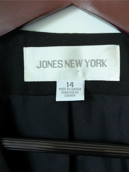 Black 80s Vintage Blazer - Dark Academia, Preppy, or Old Money Look (Size M/L)