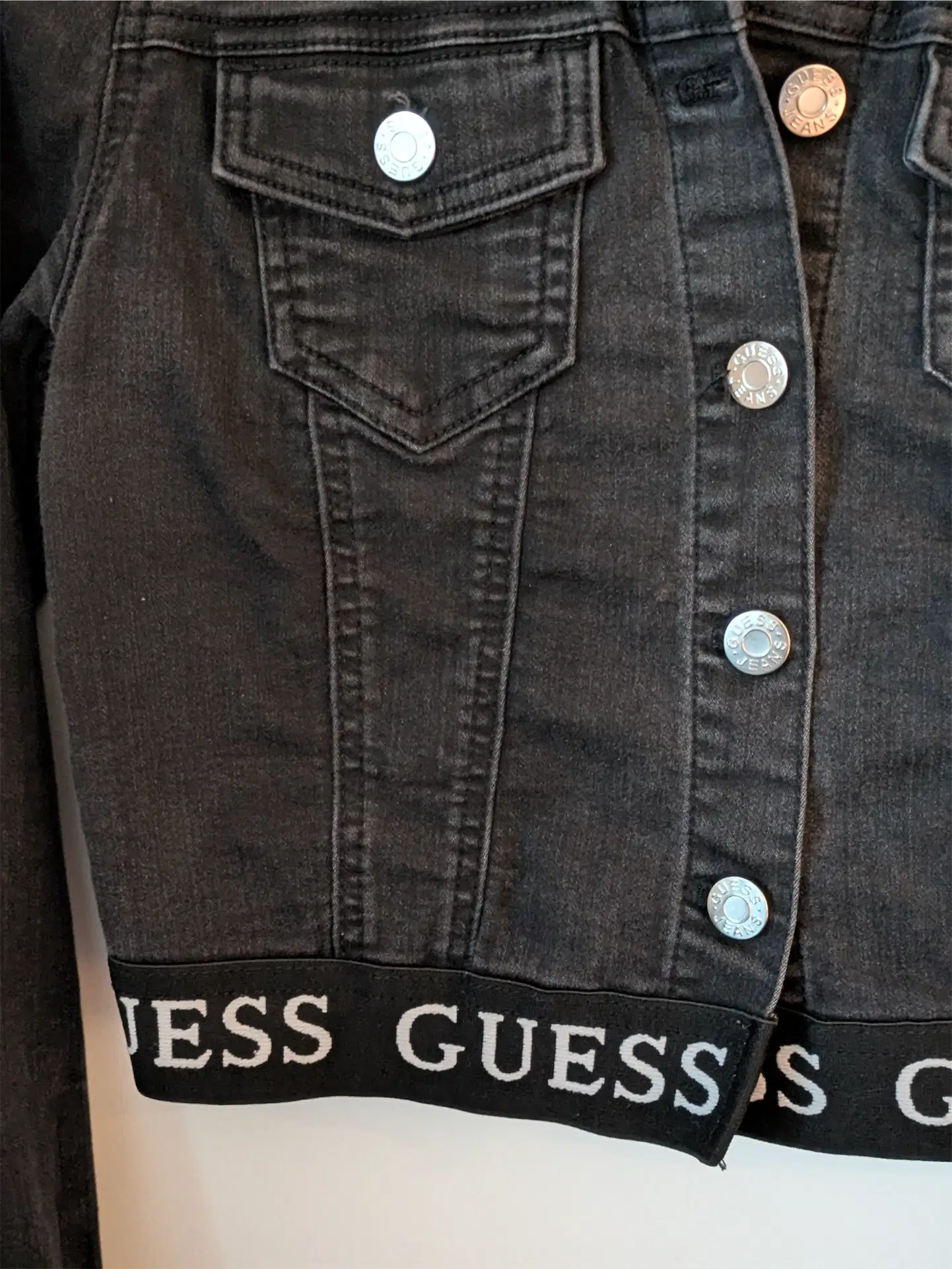 Black Upcycled Jean Jacket: Festival Outfit, Hippie Clothes, One of a Kind (Size XS)