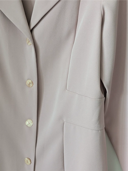 Pink 90s Vintage Spring Jacket - Preppy, Trench Coat Silhouette (Size S/M)