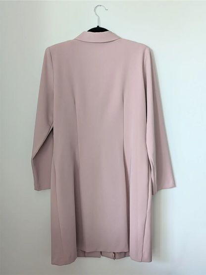 Pink 90s Vintage Spring Jacket - Preppy, Trench Coat Silhouette (Size S/M)