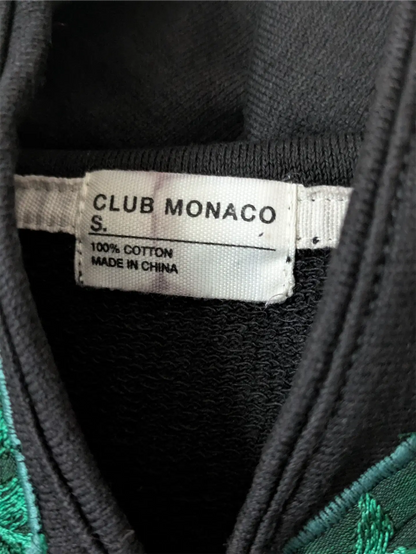 Black Upcycled Unisex Sweatshirt: Street Wear, Plant Lover Gift, One of a Kind (Size S)