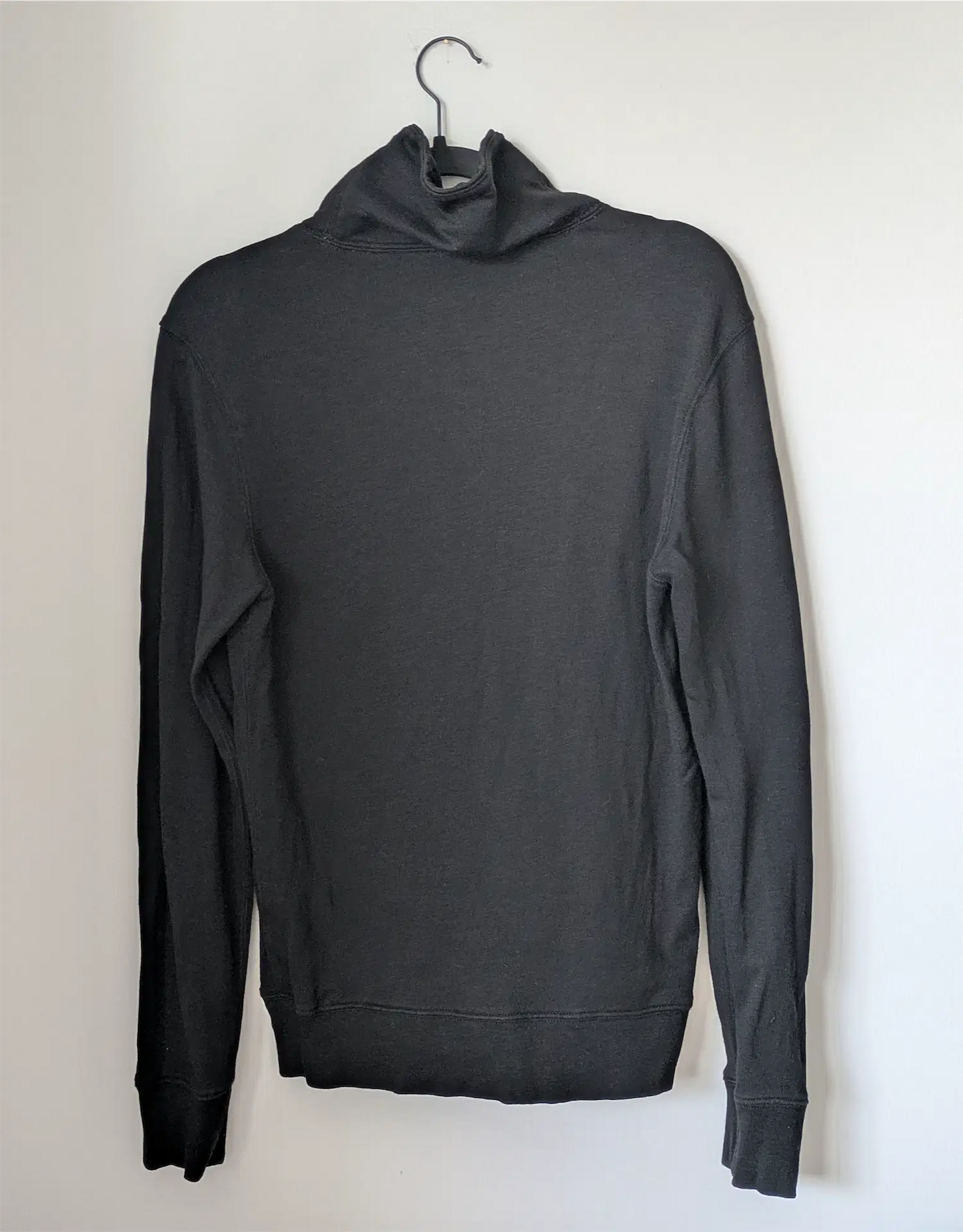 Black Upcycled Unisex Sweatshirt: Street Wear, Plant Lover Gift, One of a Kind (Size S)