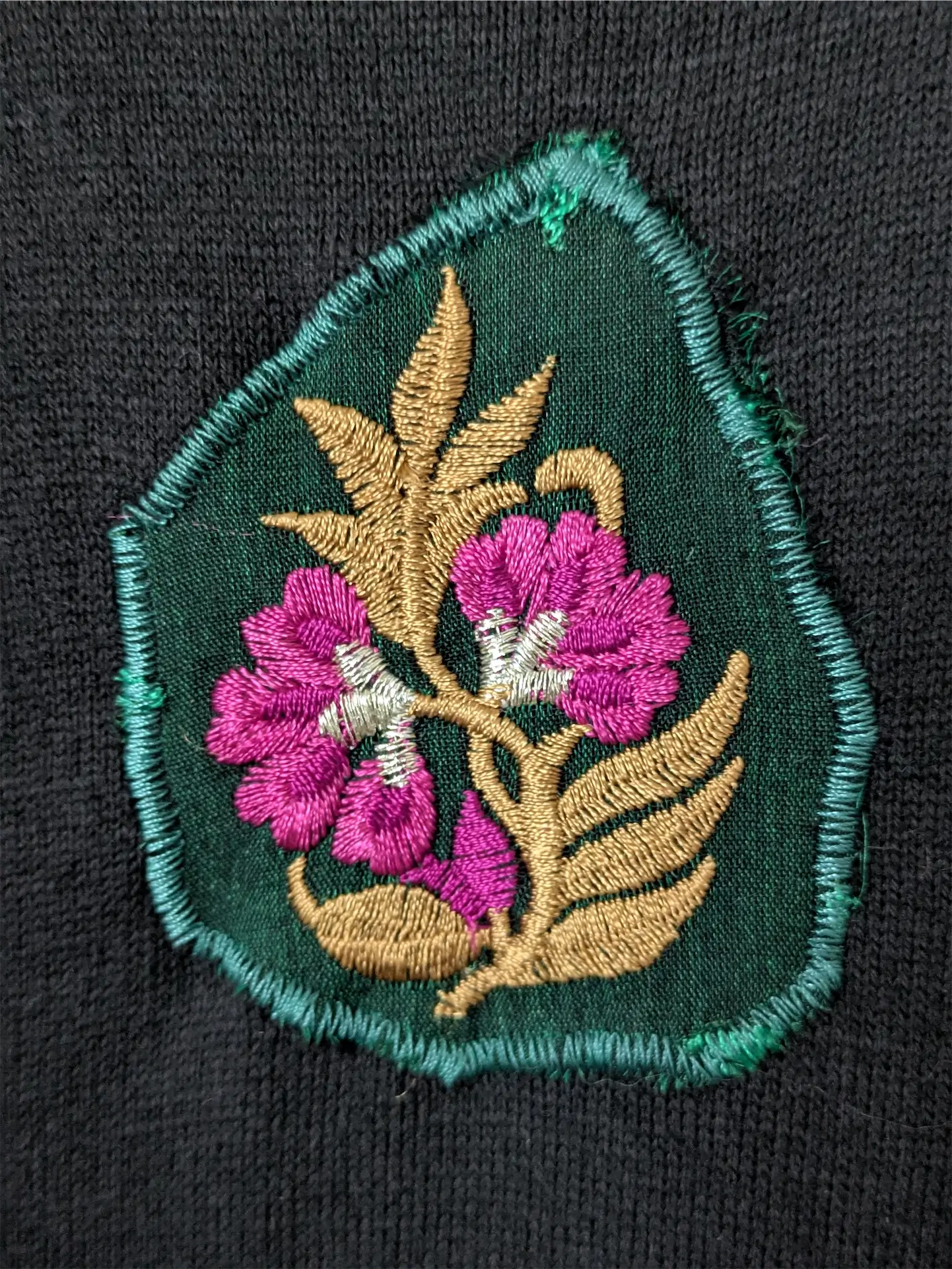 Black Upcycled Unisex Sweatshirt: Street Wear, Plant Lover Gift, One of a Kind (Size S)