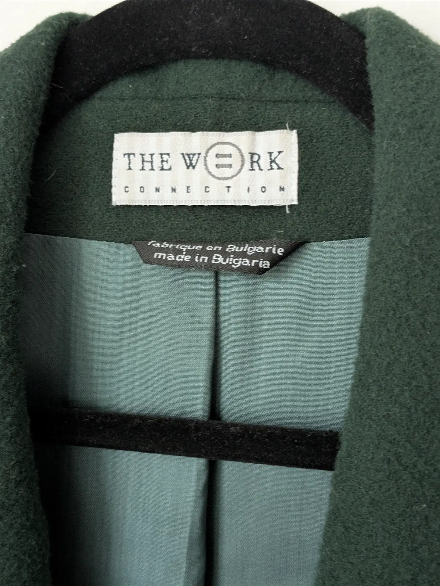 Moss Green Vintage Wool and Cashmere Coat - Winter Coat, Dark Academia, Preppy Look (Size M/L)