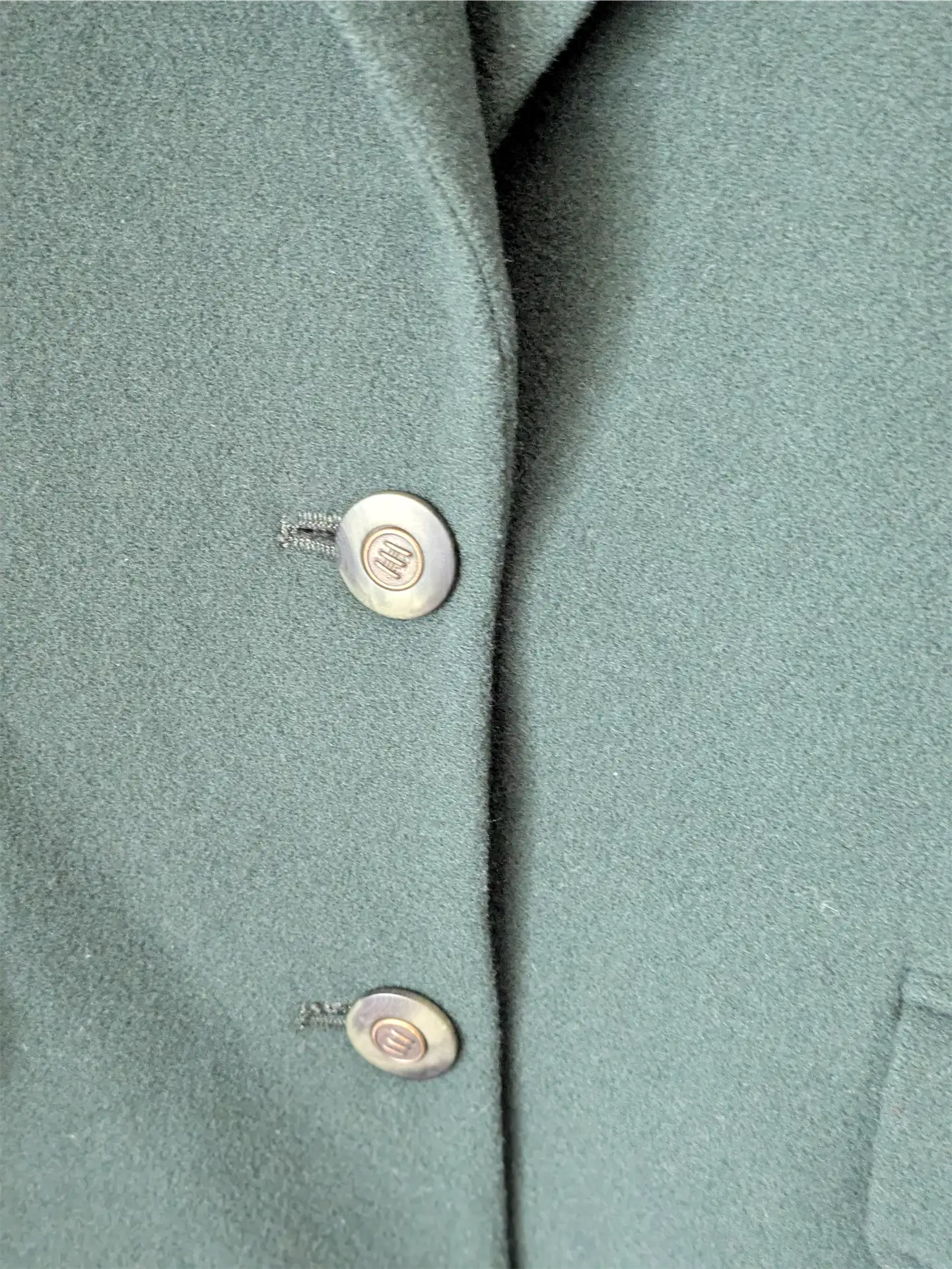 Moss Green Vintage Wool and Cashmere Coat - Winter Coat, Dark Academia, Preppy Look (Size M/L)