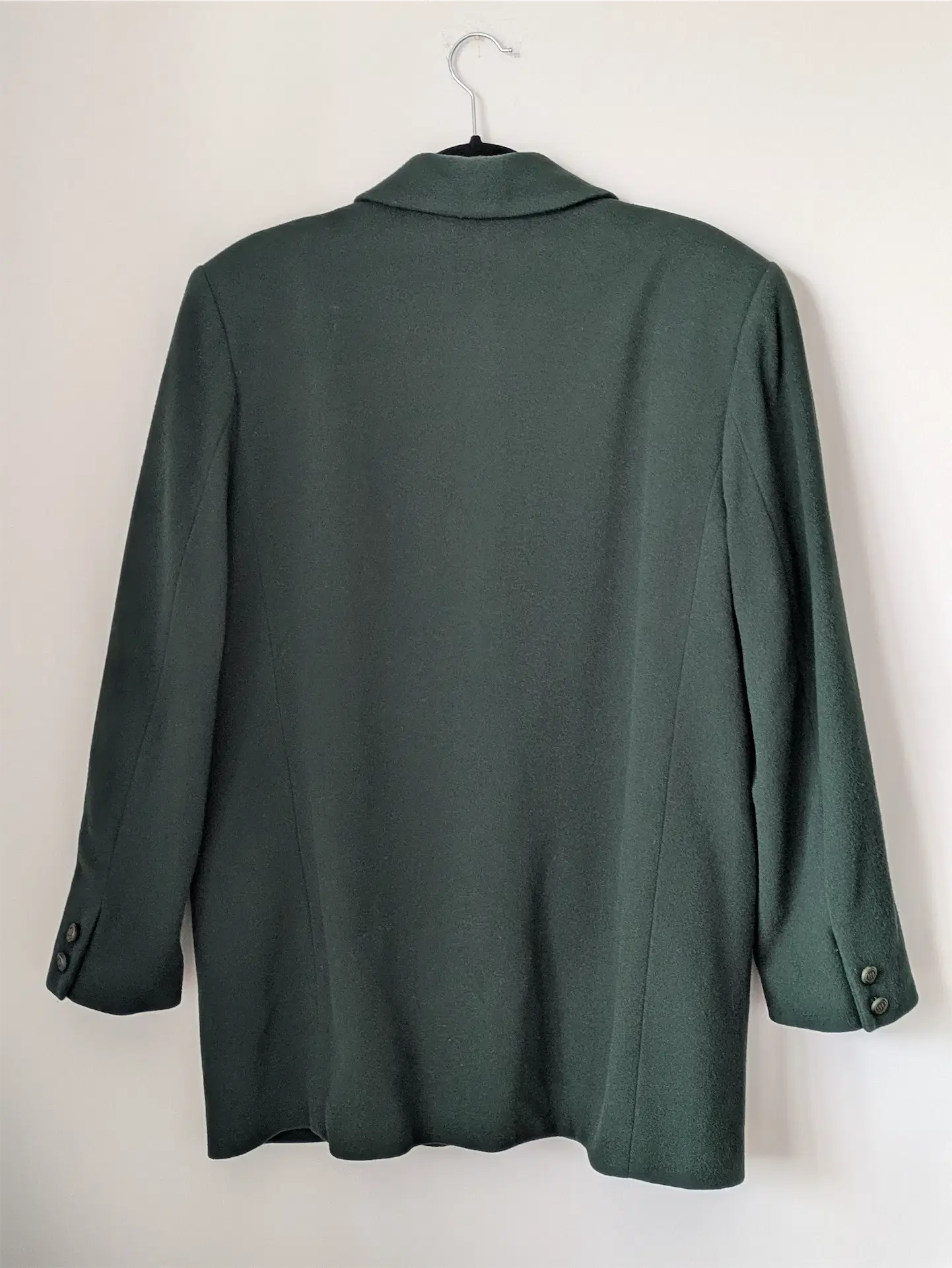 Moss Green Vintage Wool and Cashmere Coat - Winter Coat, Dark Academia, Preppy Look (Size M/L)