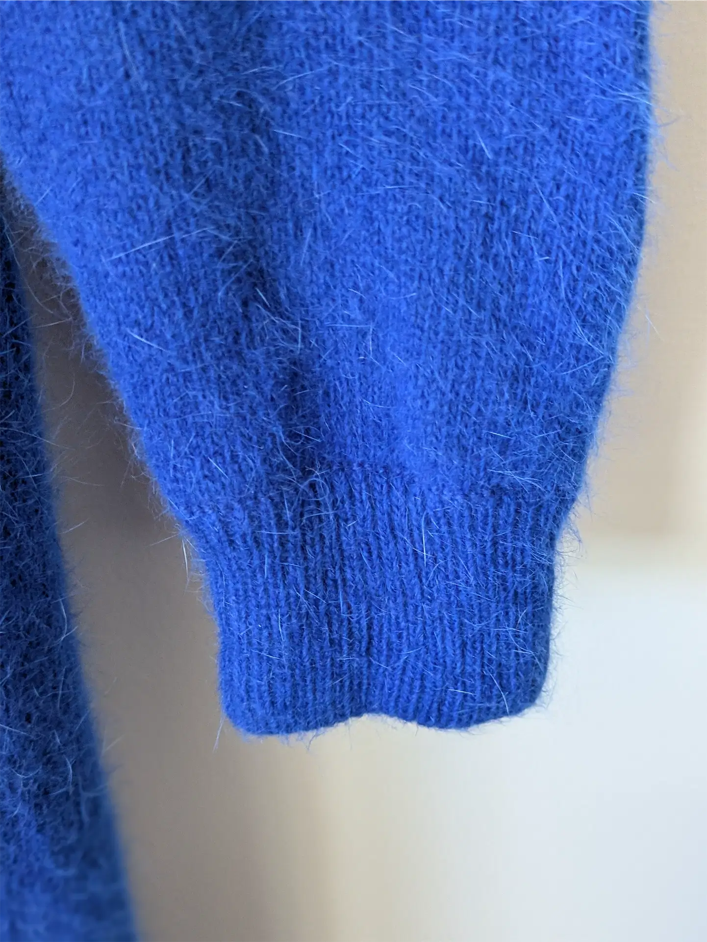 Blue Vintage Wool Sweater Dress - Winter Dress, Preppy Clothes (Size M)