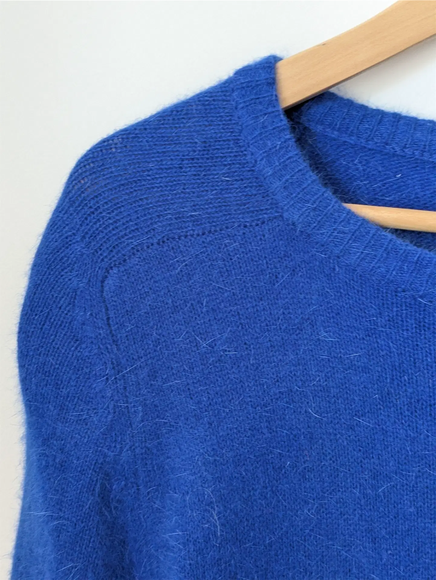 Blue Vintage Wool Sweater Dress - Winter Dress, Preppy Clothes (Size M)