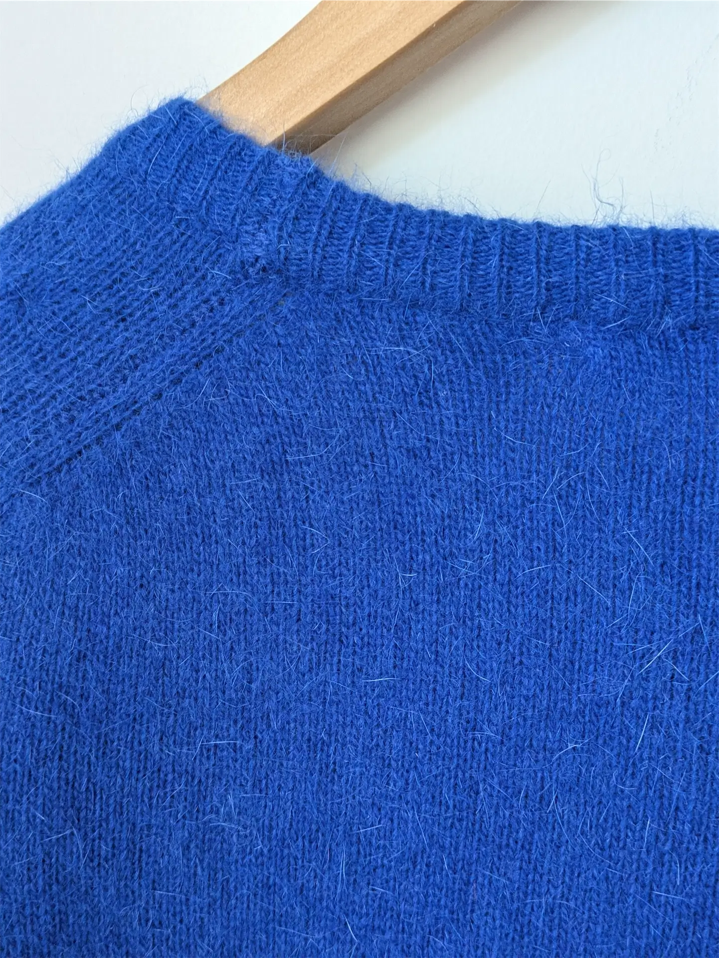 Blue Vintage Wool Sweater Dress - Winter Dress, Preppy Clothes (Size M)