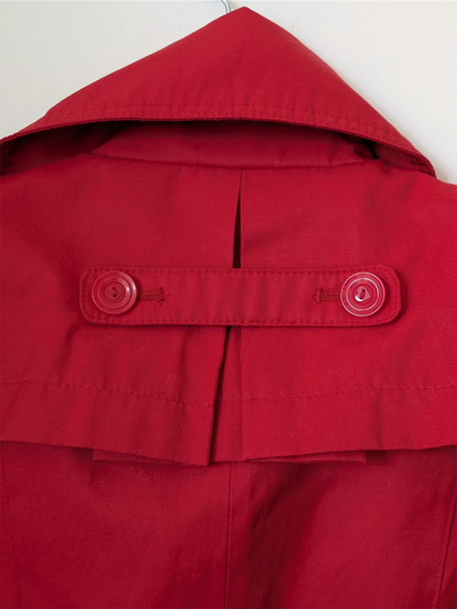 Red Betsey Johnson Trench Coat (Size XS)