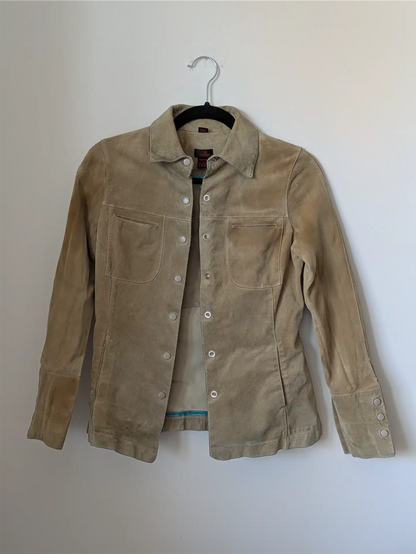 Beige Danier Suede Shirt / Jacket (Size XS)