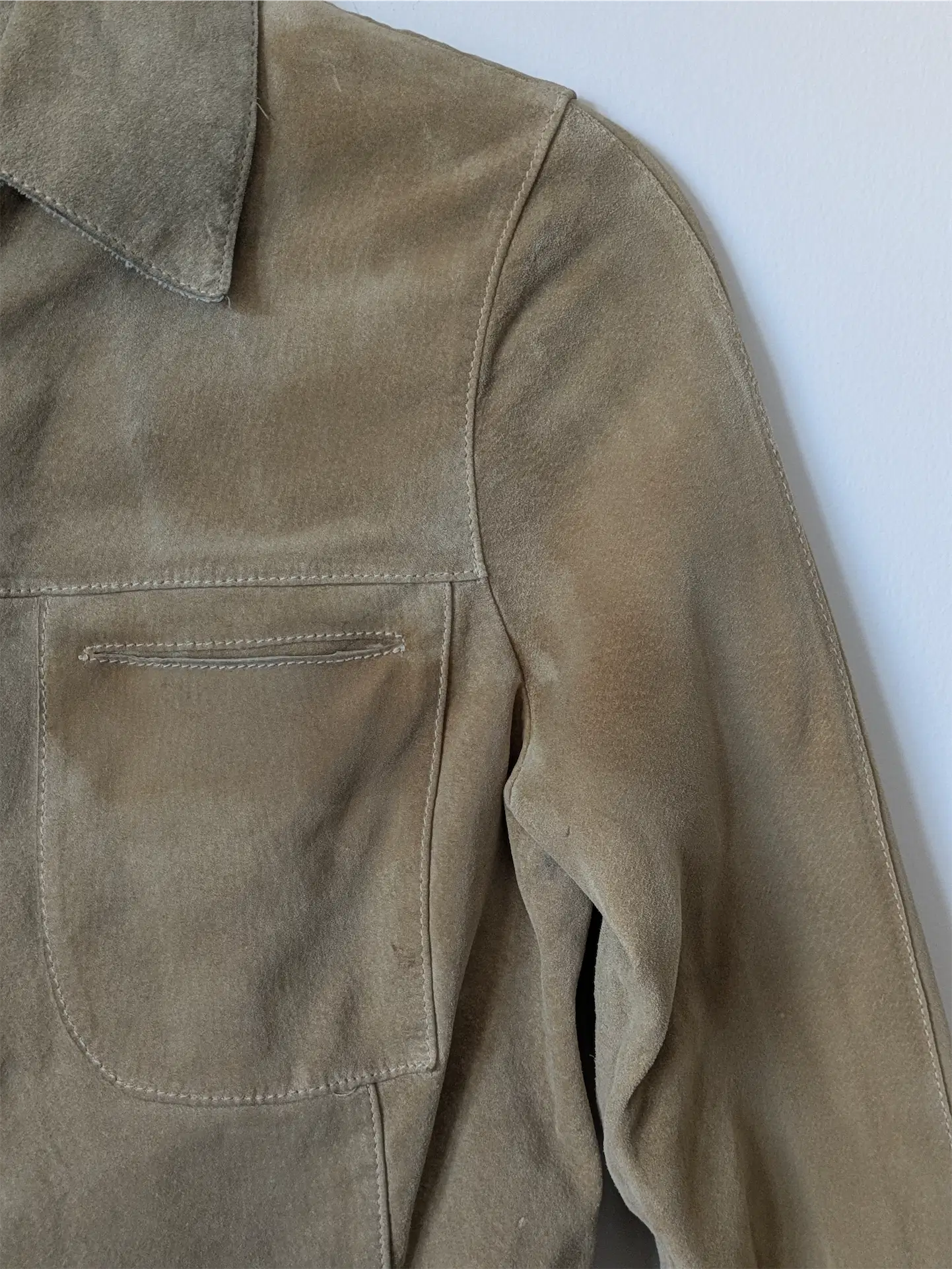 Beige Danier Suede Shirt / Jacket (Size XS)