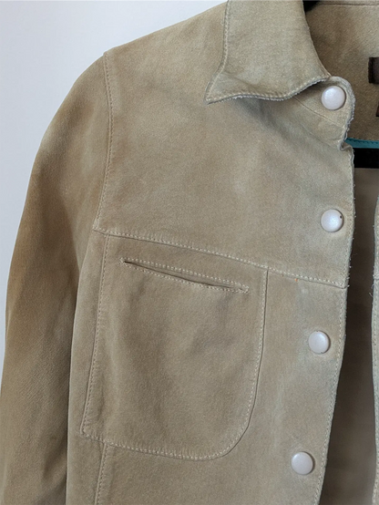 Beige Danier Suede Shirt / Jacket (Size XS)