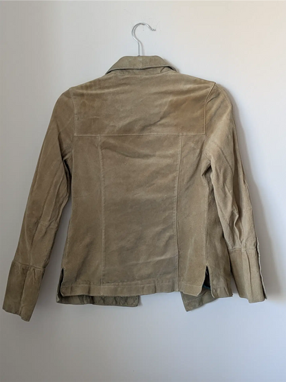 Beige Danier Suede Shirt / Jacket (Size XS)