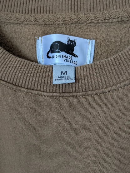 Brown Upcycled Sweatshirt - Puppies (Size M)