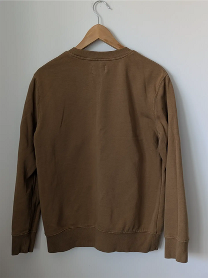 Brown Upcycled Sweatshirt - Puppies (Size M)