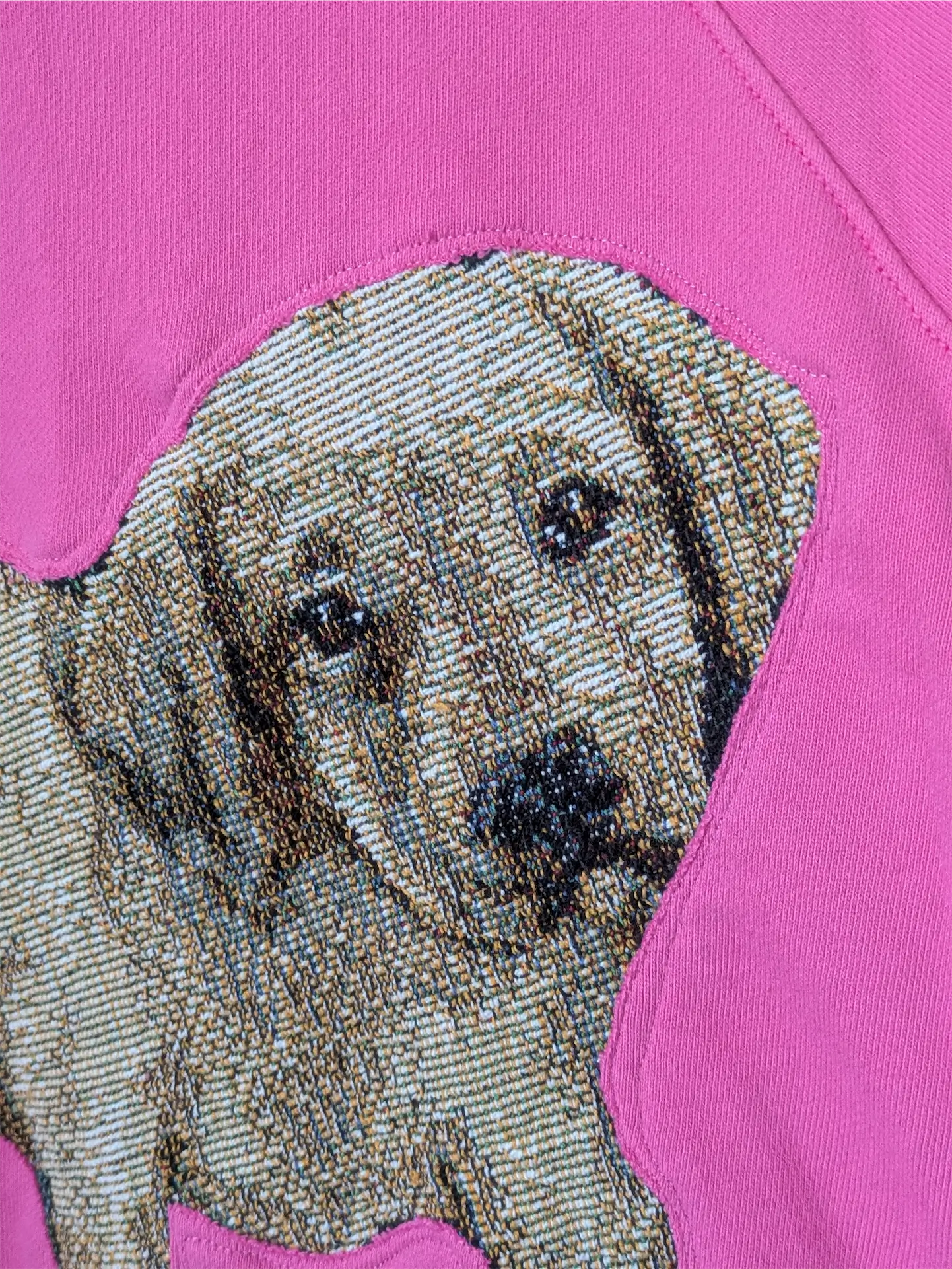 PInk Upcycled Sweatshirt - Puppies (Size M)