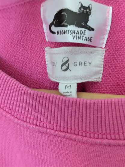 PInk Upcycled Sweatshirt - Puppies (Size M)