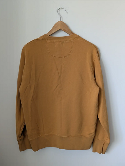 Mustard Yellow Upcycled Sweatshirt - Puppies (Size M)