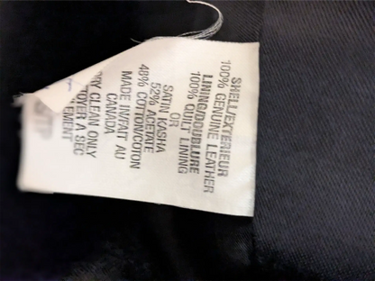 Grey-Navy Vintage Leather Bomber Jacket - The Olde Hide House (Size S)