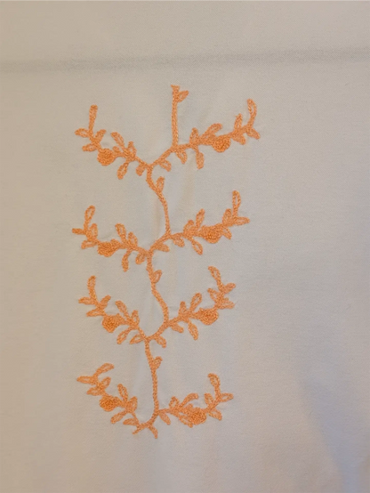 White Benetton Polo Dress - Upcylced with Embroidered Lace (Size M)