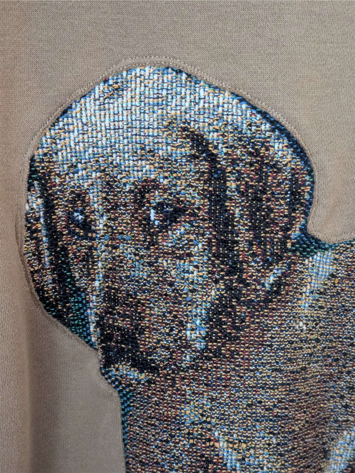 Brown Upcycled Sweatshirt - Puppies (Size M)