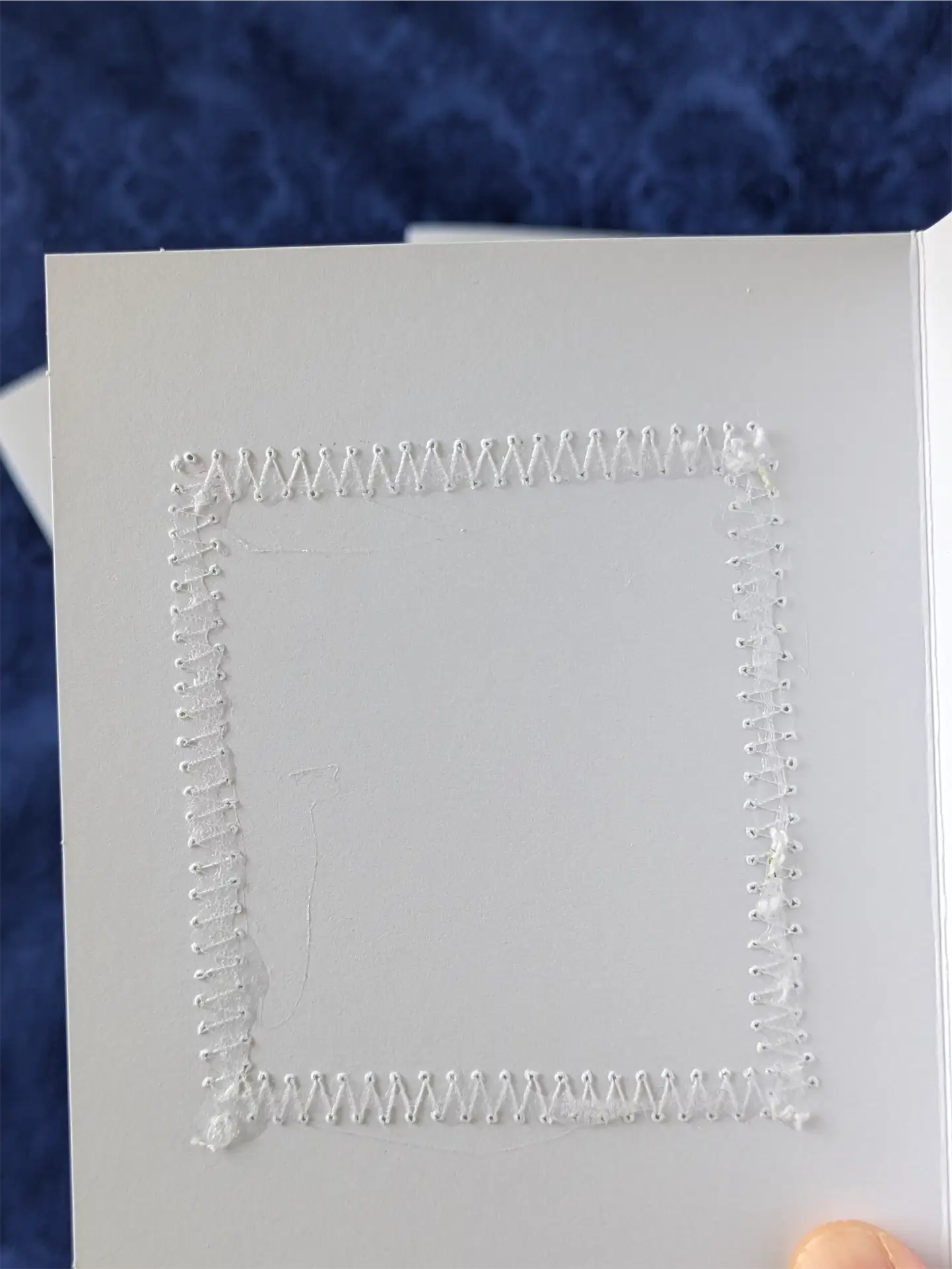 Upcycled Appliqué Blank Card - Unframed Christmas Scene