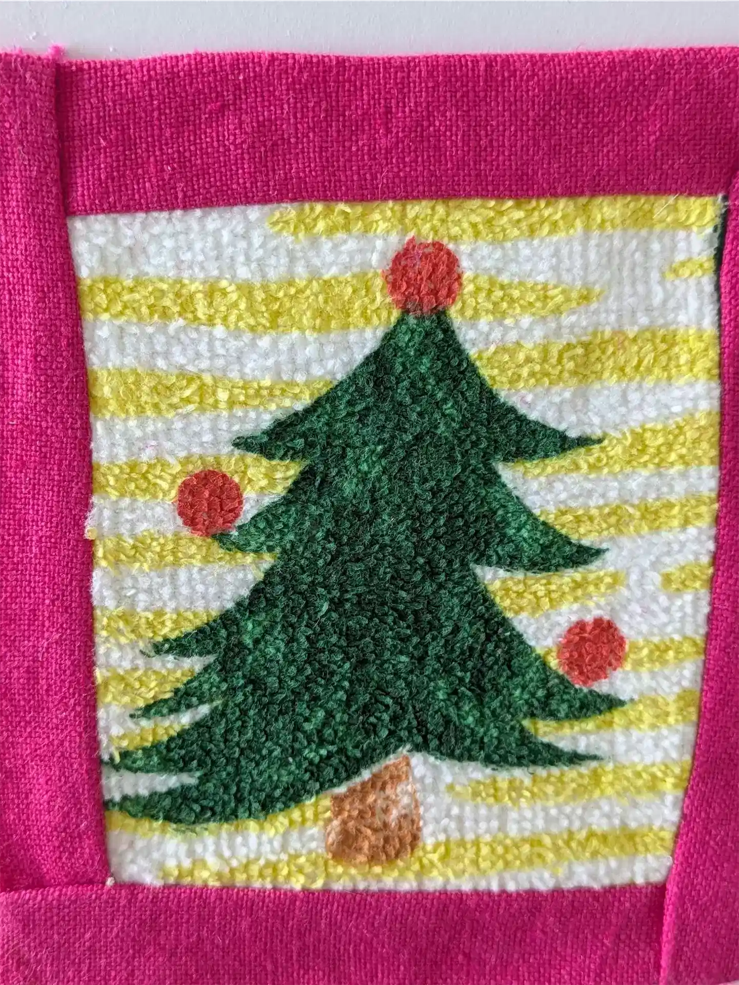 Upcycled Appliqué Blank Card - Framed Christmas Scene