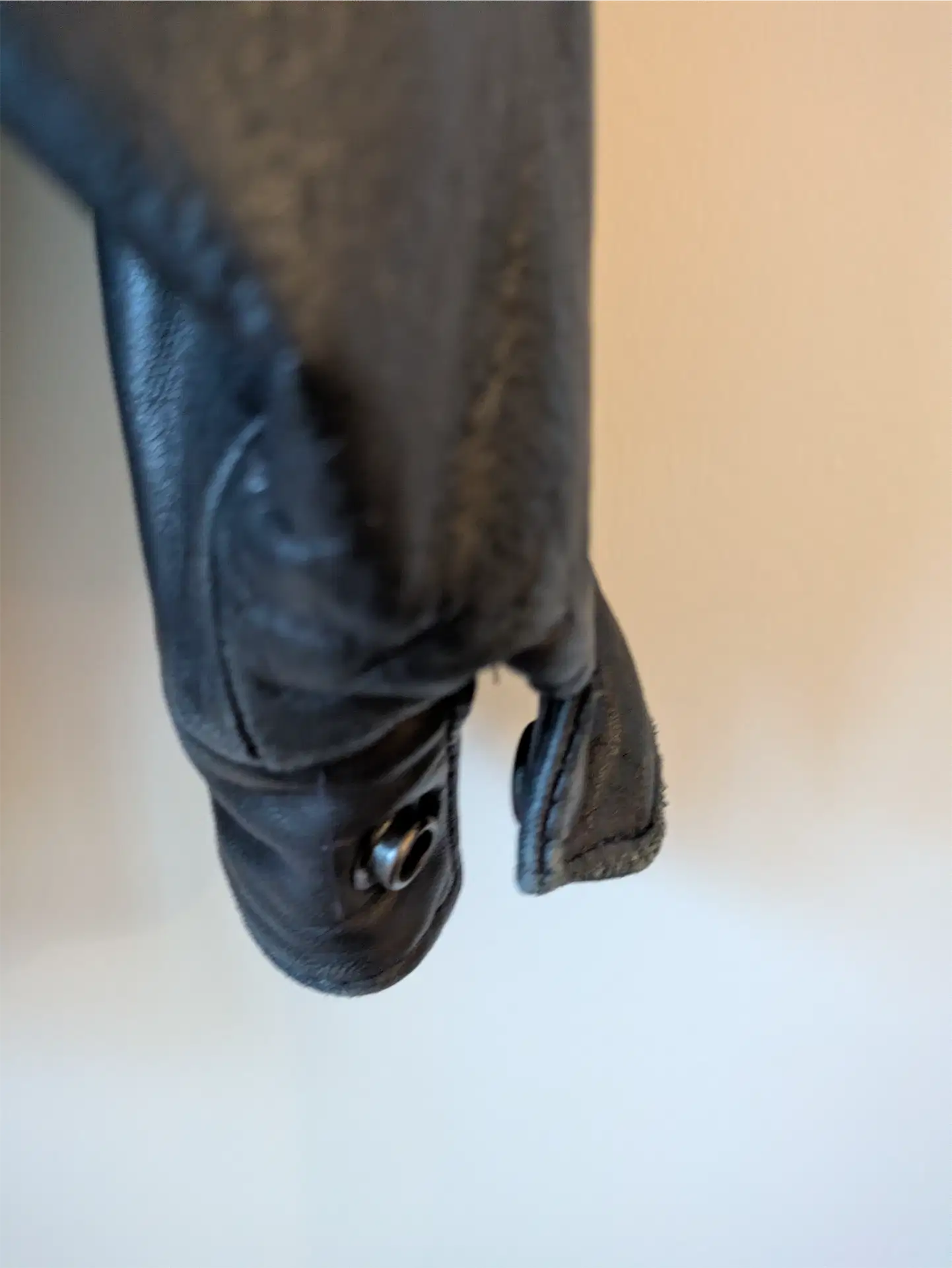 Grey-Navy Vintage Leather Bomber Jacket - The Olde Hide House (Size S)