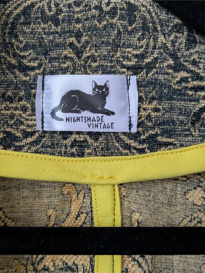 Green / Gold Handmade Chore Jacket (Size S/M) - One-of-a-Kind