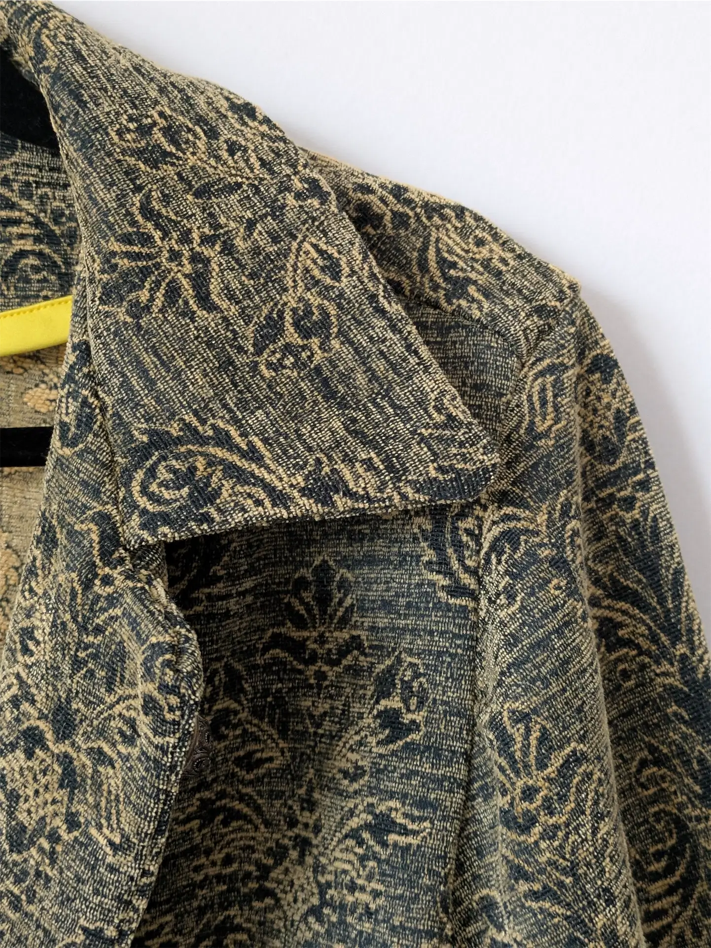 Green / Gold Handmade Chore Jacket (Size S/M) - One-of-a-Kind