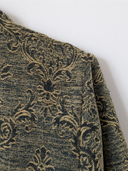 Green / Gold Handmade Chore Jacket (Size S/M) - One-of-a-Kind