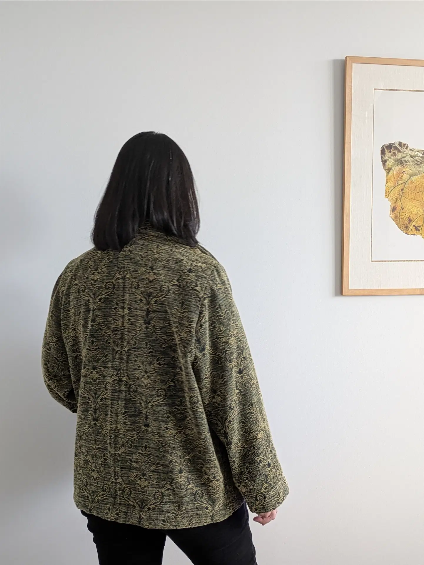 Green / Gold Handmade Chore Jacket (Size S/M) - One-of-a-Kind