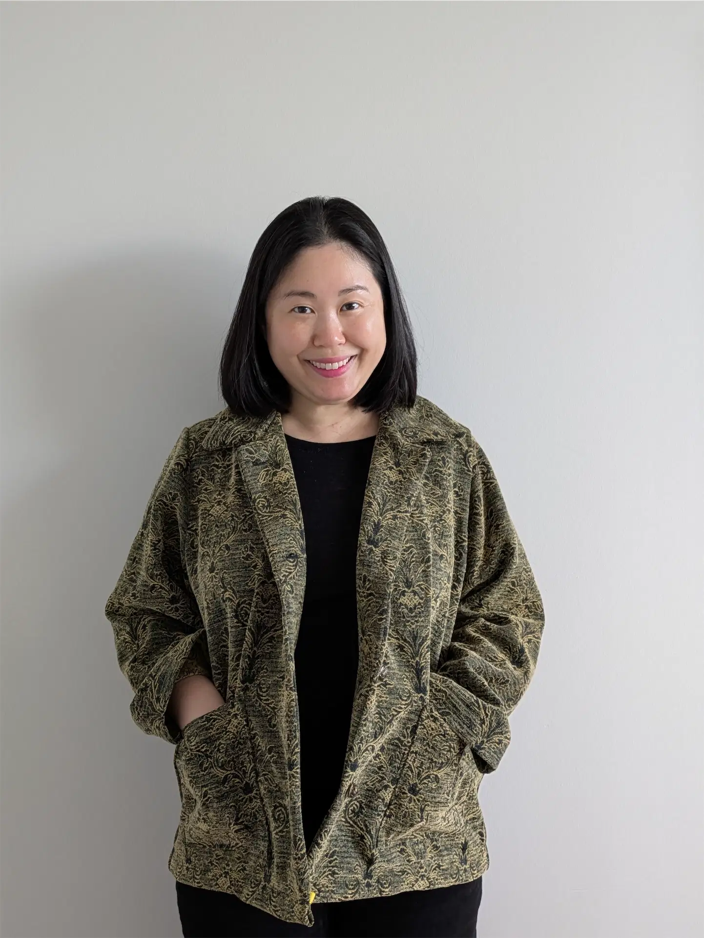 Green / Gold Handmade Chore Jacket (Size S/M) - One-of-a-Kind