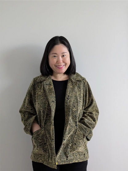 Green / Gold Handmade Chore Jacket (Size S/M) - One-of-a-Kind