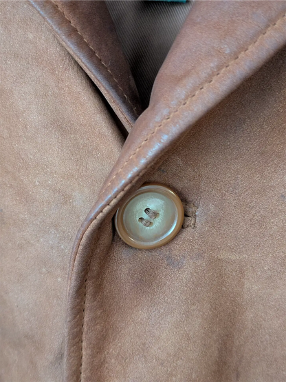Brown Vintage Leather Coat - Danier (Men's Size XL / XXL)