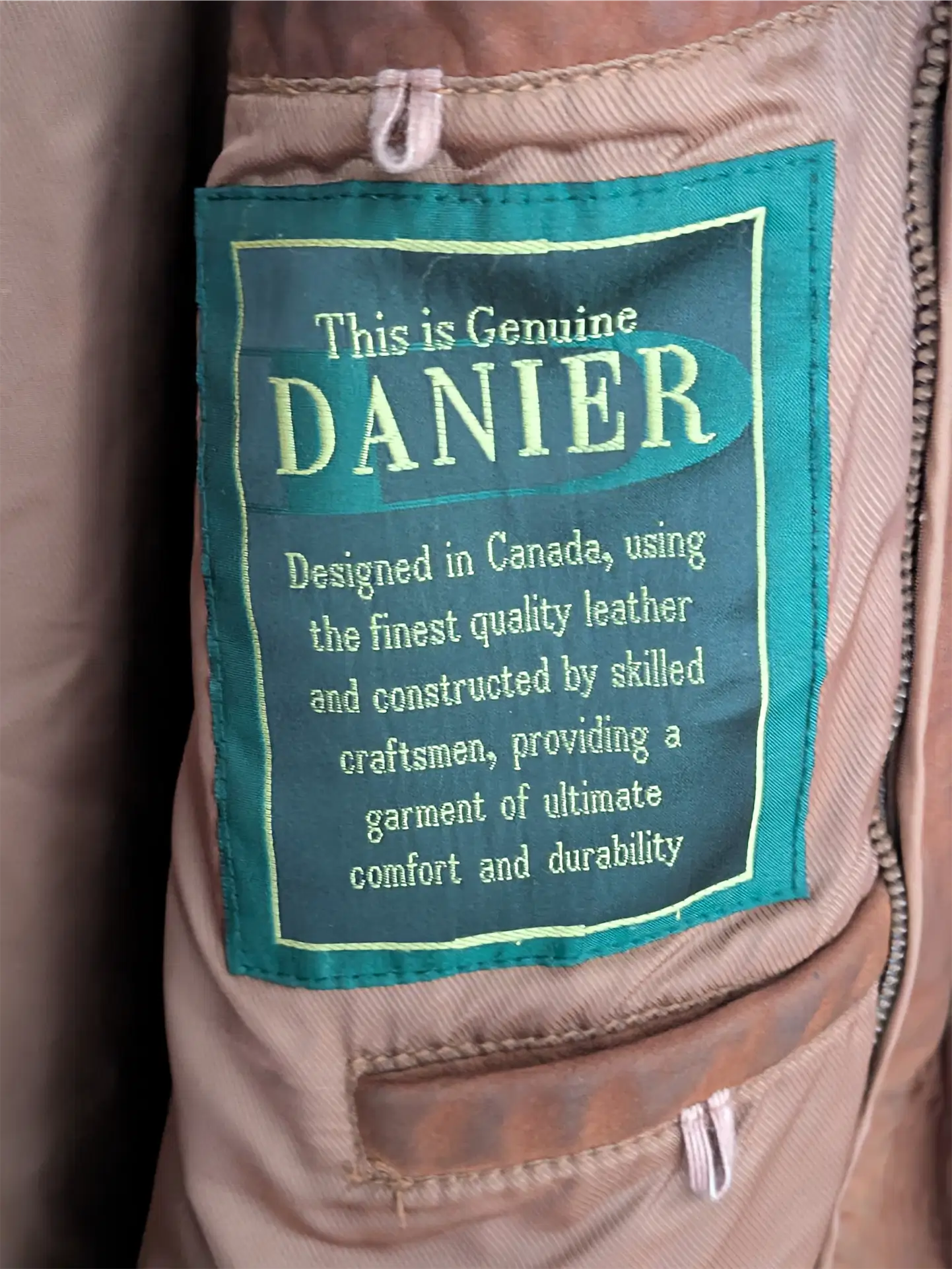 Brown Vintage Leather Coat - Danier (Men's Size XL / XXL)