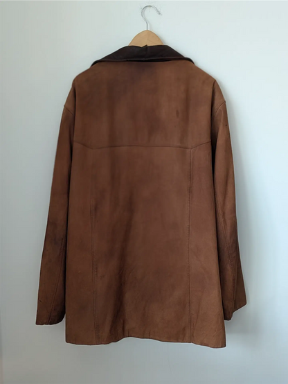 Brown Vintage Leather Coat - Danier (Men's Size XL / XXL)